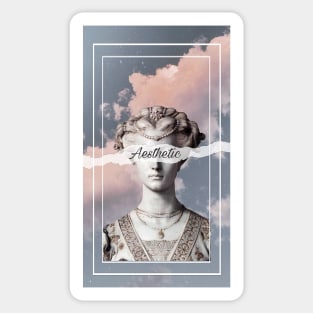 Aesthetic beautiful statue love romantic clouds sky Sticker